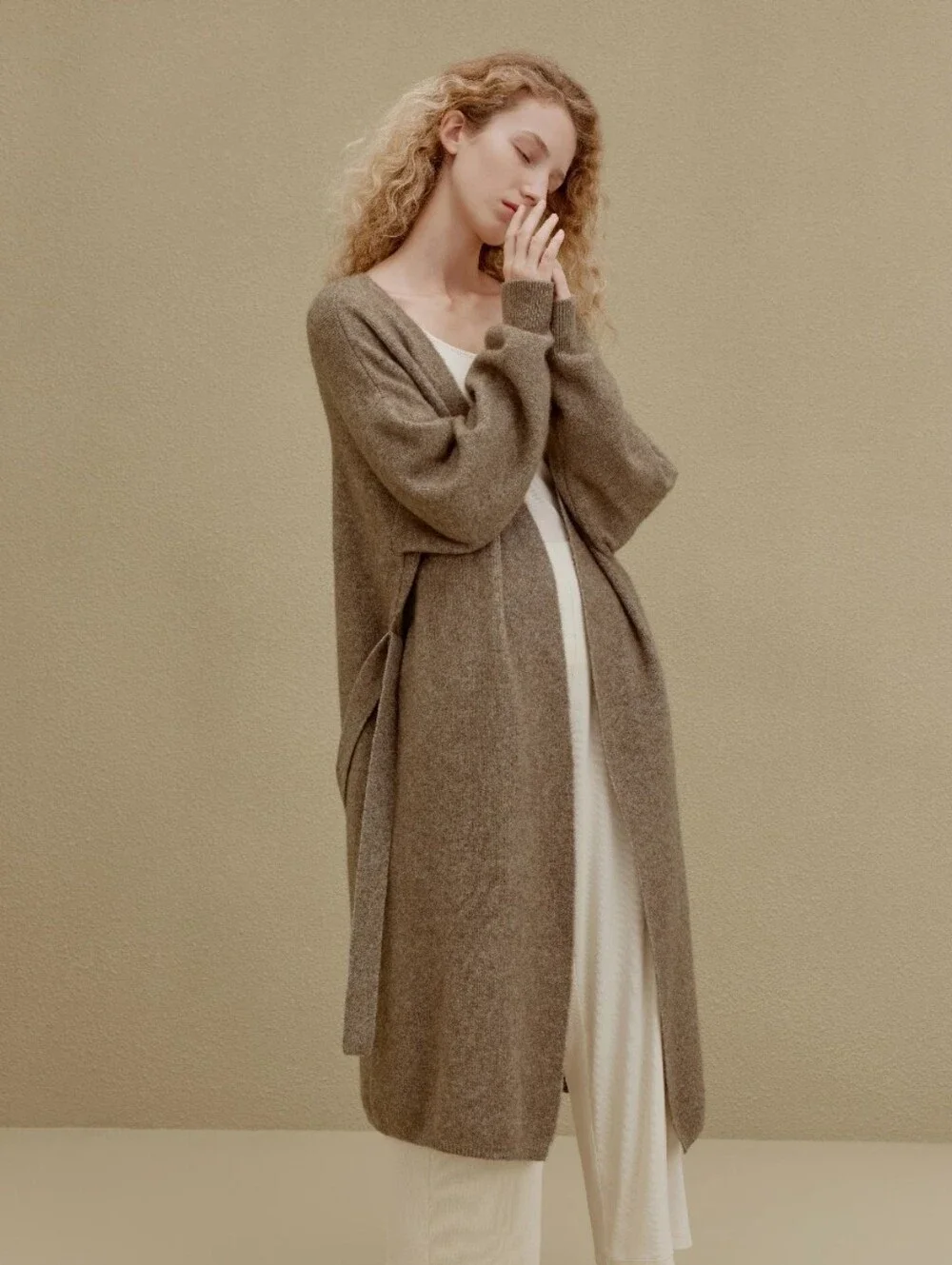 Neiwai Knitted Cardigan Coat